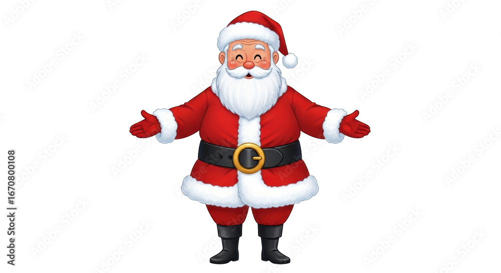 Fototapeta premium Isolated Cartoon Santa Claus