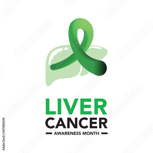 Liver Cancer awareness month is observed every year in October, cancer can sometimes start in liver or spread from another organ. Vector illustration