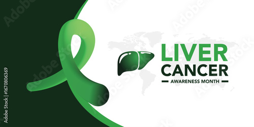 Liver Cancer awareness month is observed every year in October, cancer can sometimes start in liver or spread from another organ. Vector illustration