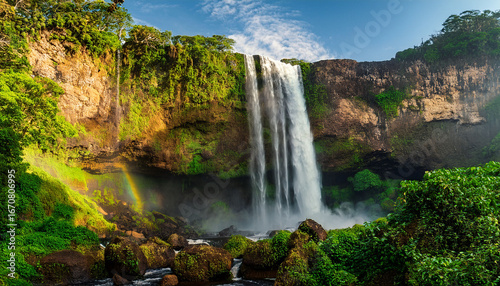 majestic nature black history month by the waterfall