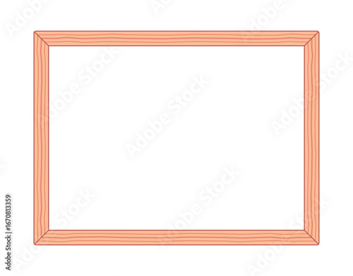 Wooden frame isolated vector illustration
