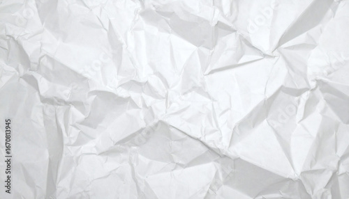 White and gray crumpled paper texture background,