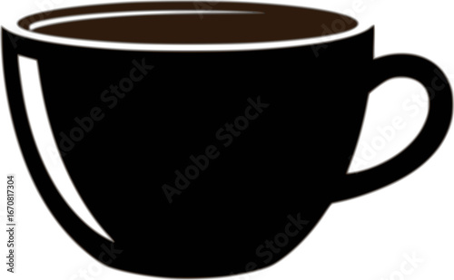 simple coffee cup vector For the hot drink menu in the cafe
