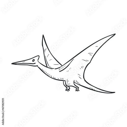 Pterosaur flying in prehistoric skies showcasing ancient life