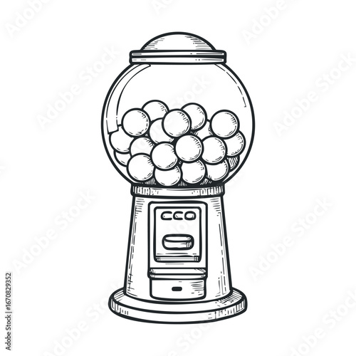 Classic gumball machine design for retro fun