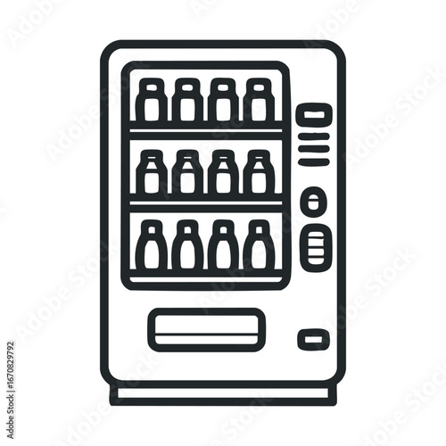 Vending machine with bottles for convenience and refreshment