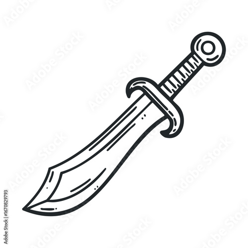 Stylish dagger design for creative projects and fantasy themes