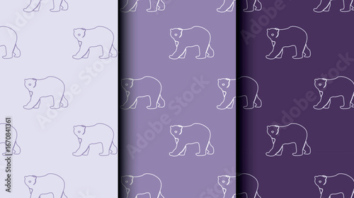 Bundle of Christmas seamless vector patterns with holiday icons. Three color palettes perfect for wrapping, invitations, and seasonal projects.