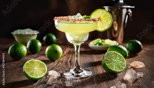 margarita glass chaos tropical lounge beverage photo vibrant setting close up fun concept