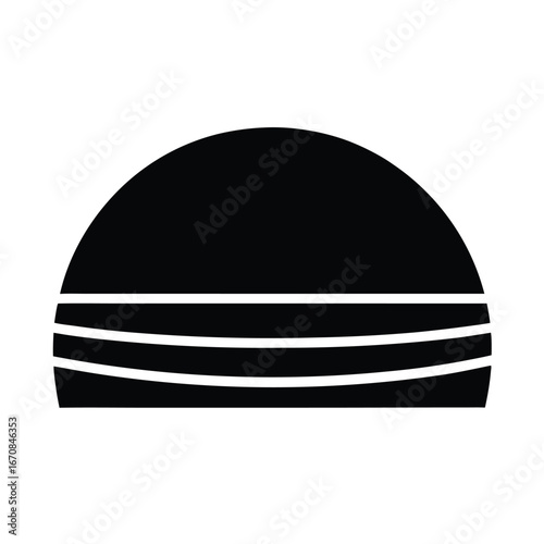 a minimalist sunset with layered warm color bands