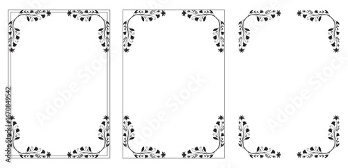 Ornate vintage frames and scroll elements. Classic calligraphy swirls,