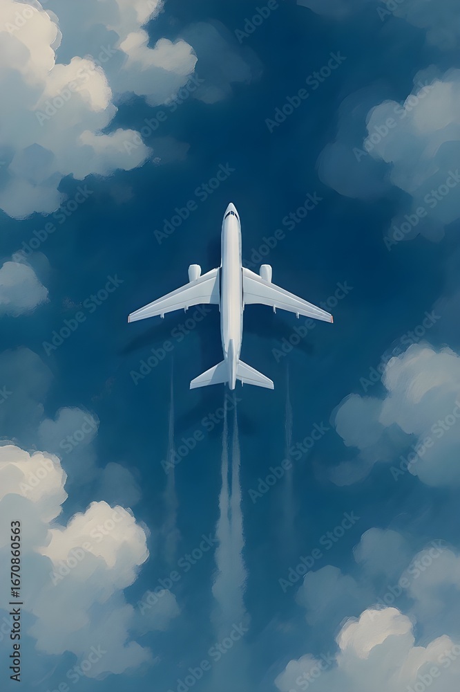Fototapeta premium airplane in the sky