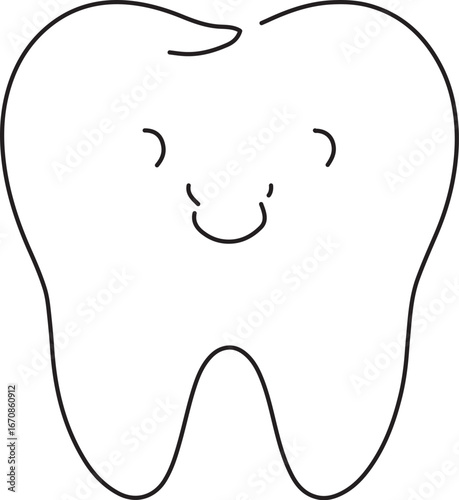 Tooth vector icon illustration on white background for dental and health design