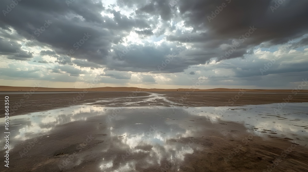 Fototapeta premium Rainy desert 