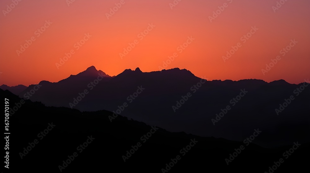 Fototapeta premium sunset in the mountains