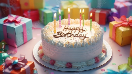 Birthday cake with gifts (1)