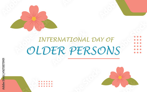 International Day of Older Persons vector banner or background