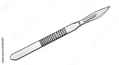 Stylized Scalpel Illustration for Medical and Healthcare Visual Content