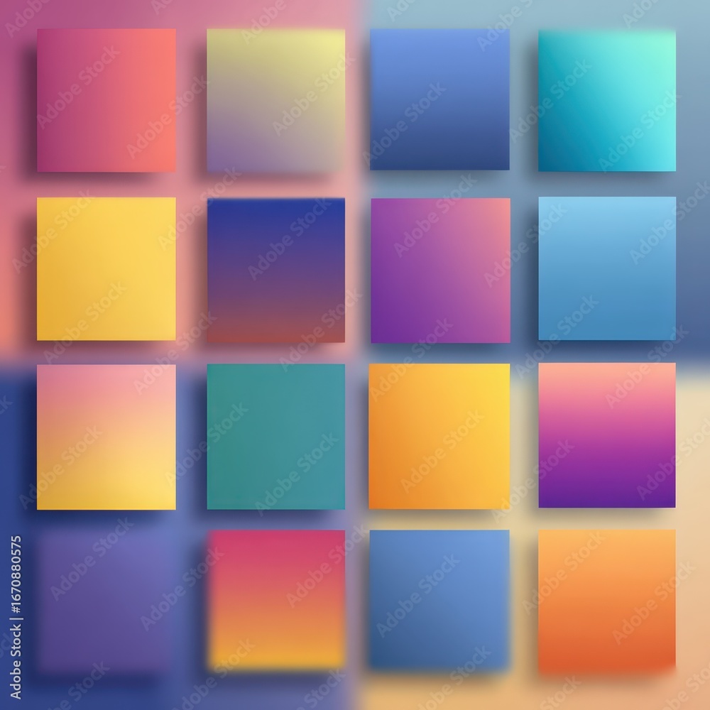 Fototapeta premium Minimal gradient wallpapers, soft noise, fall color set, clean space for text 