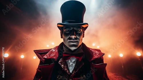 Sinister Ringmaster: A Dark Circus Portrait