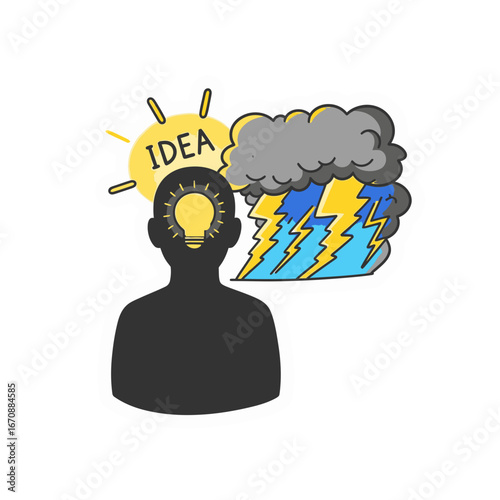 Idea generation brainstorming concept innovation mind