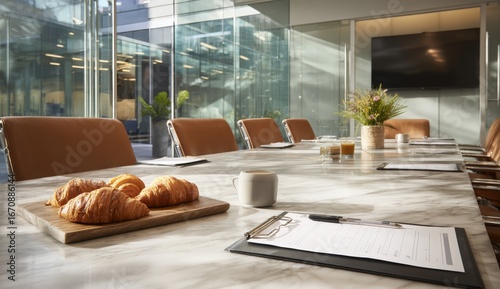 Conference room breakfast