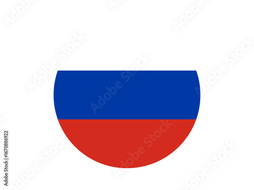 Russian flag in circle shape