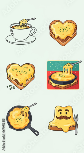 Welsh rarebit day rarebit galês vector 3 of september vector delicious toast with cheese illustration featuring breakfast food and grilled cheese sandwich recipe idea vector
