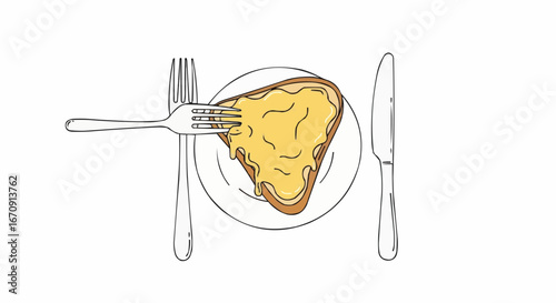 Welsh rarebit day rarebit galês vector 3 of september vector delicious cheese toast recipe with fork and knife for breakfast and brunch food photography concept