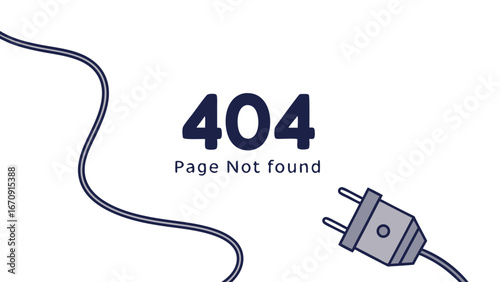 404 Error Page Not Found Icon.