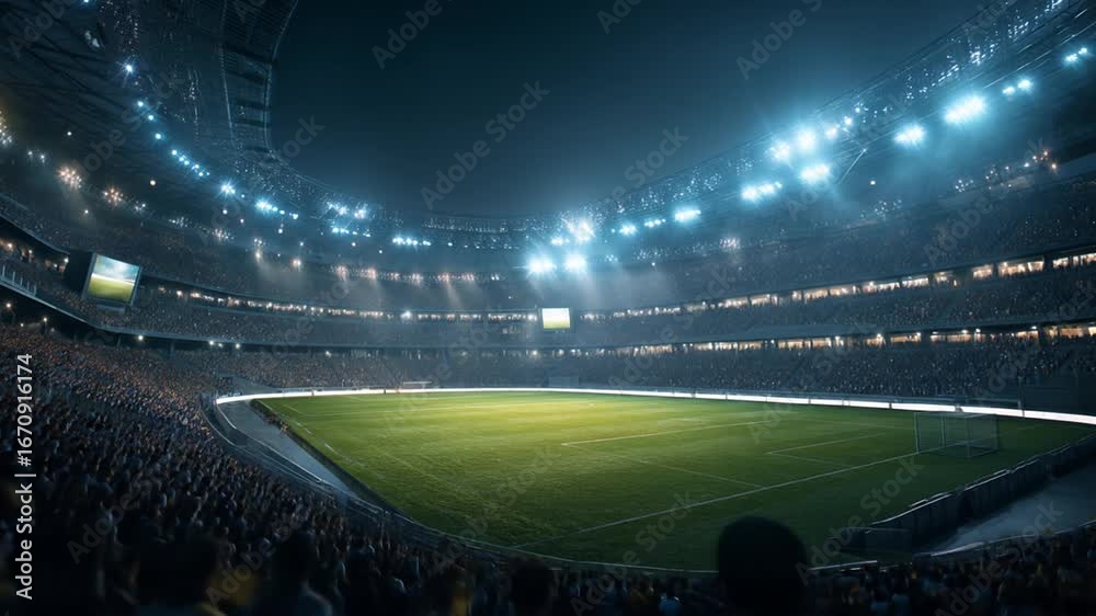 custom made wallpaper toronto digitalA wide view of a packed stadium during a night sporting event. Bright lights illuminate the field