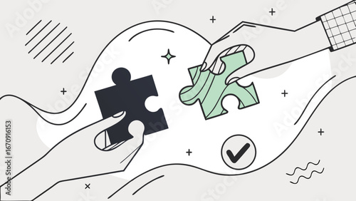 Complementary Puzzle Pieces.