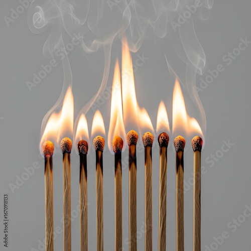 Burning Matches in a Row