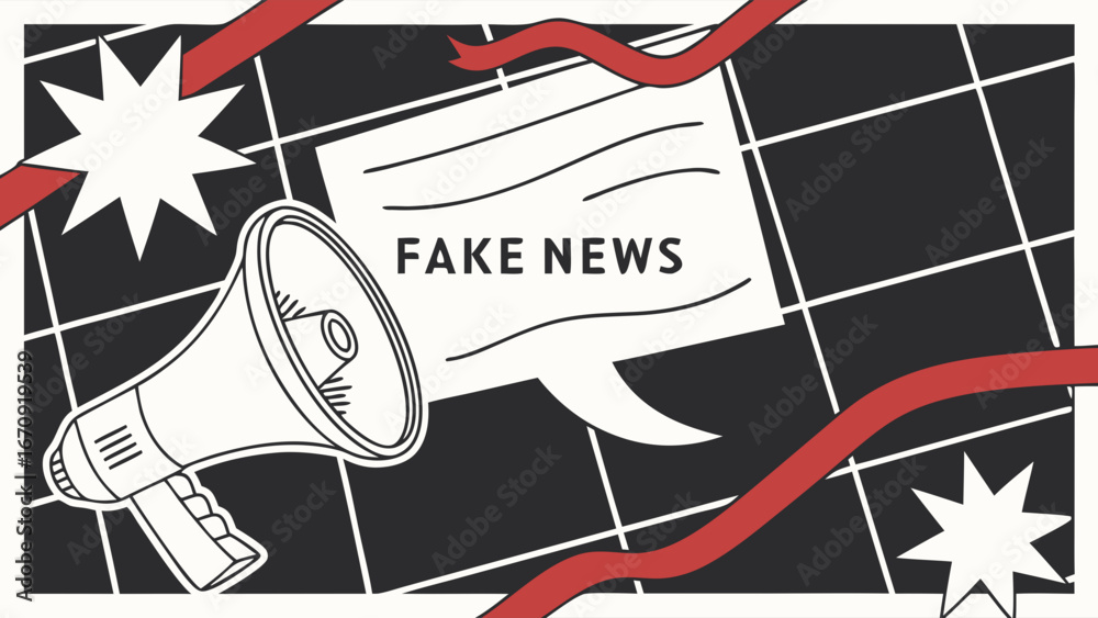 Fototapeta premium Misinformation Spreading Loud and Clear.