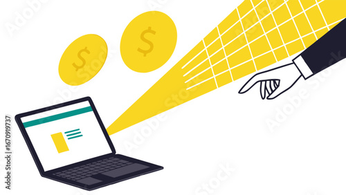 Online Earnings Digital Money Flow.