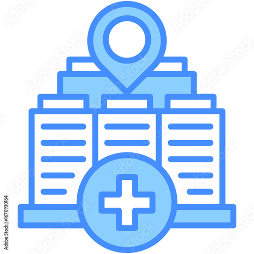 Quadro su tela Hospital Icon