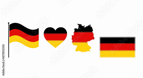 Germany Symbols Vector Illustration Icon Set