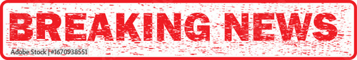 Breaking News Grunge Rubber Stamp - Urgent Media Announcement