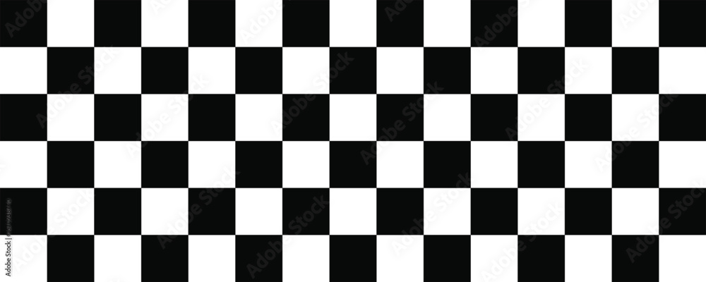 Fototapeta premium Seamless Black and White Checkerboard Pattern Background
