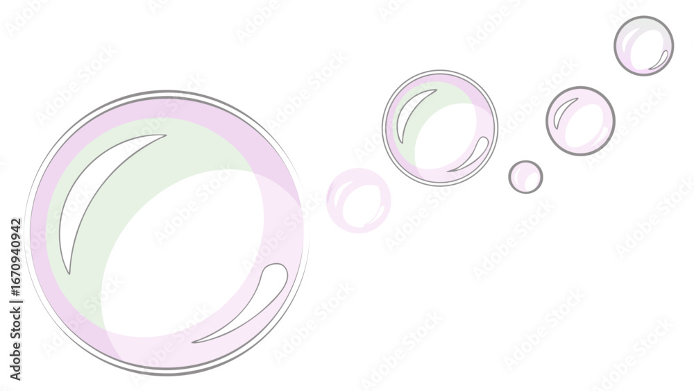 Obraz premium Abstract pastel bubbles floating illustration design element background wallpaper texture.