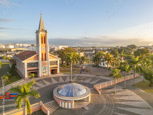 Vista aérea da Igreja de Nossa Senhora do Rocio em Paranaguá - Padroeira do Estado do Paraná