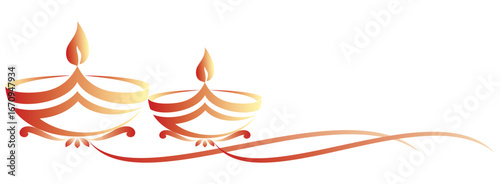 Diya diwali in vector