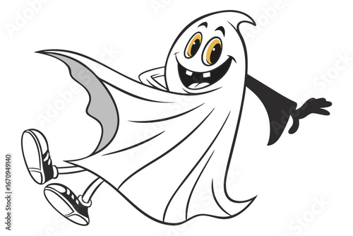Boo Time Halloween Ghost, Witch with Pumpkin, T-Shirt Design.