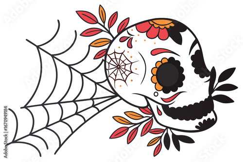 Boo Time Halloween Ghost, Witch with Pumpkin, T-Shirt Design.