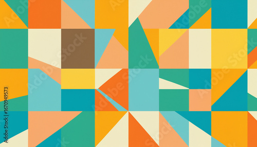 mid century modern geometri...