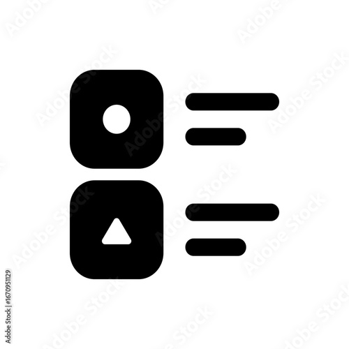 Illustration of a stylized black uterus with fallopian tubes and cervix on a white background image view