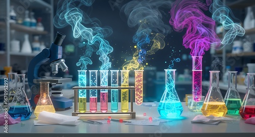 Vibrant Science Lab Experiment.