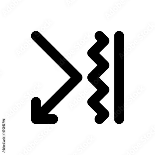 Undo or revert action icon with an x mark indicating cancellation in a simple black and white design