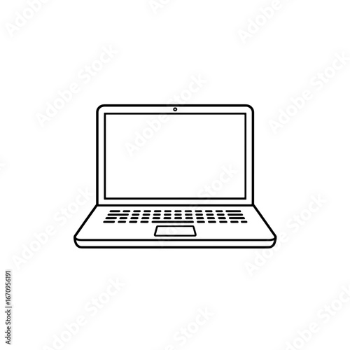 Minimalistic Laptop Opening Icon