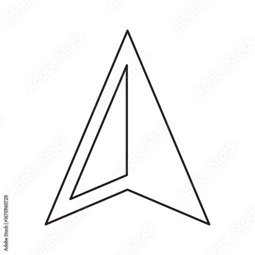 Abstract triangle pointer icon